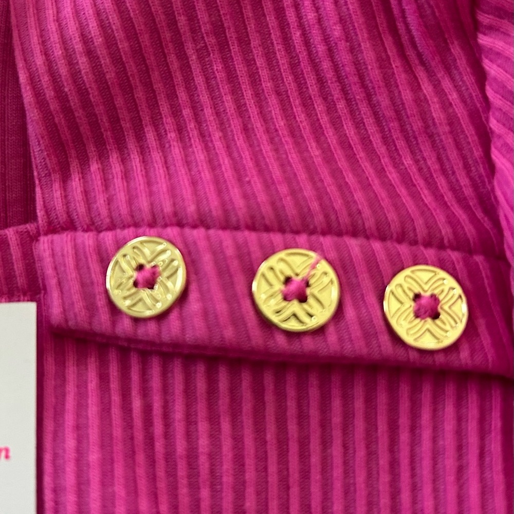 NWT GORGEOUS Lilly Pulitzer Beaty Pink Square Neck Sweater, CURRENT STYLE - Picture 8 of 15